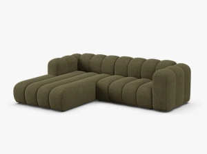 COLTAR LUPIN 260, PE STANGA, VERDE, CU TAPITERIE DIN TEXTIL CHENILLE EDEN, MICADONI - Img 2