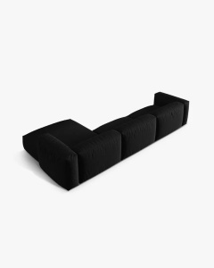 COLTAR MARTINA, 130X176 CM, PE DREAPTA, NEGRU, TAPITAT CU TAPITERIE DIN TEXTIL STRUCTURAT BOSTON, MICADONI - Img 4
