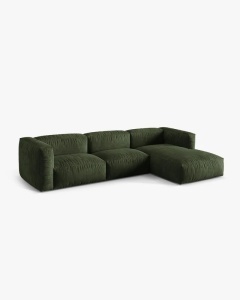 COLTAR MARTINA, 130X176 CM, PE DREAPTA, VERDE, TAPITAT CU TAPITERIE DIN TEXTIL CATIFEA VOGUE, MICADONI - Img 2