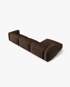 COLTAR MARTINA, 130X176 CM, PE STANGA, CIOCOLATIU, TAPITAT CU TAPITERIE DIN TEXTIL CATIFEA VOGUE, MICADONI - Img 4