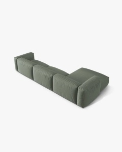 COLTAR MARTINA, 130X176 CM, PE STANGA, VERDE MUSCHI, TAPITAT CU TAPITERIE DIN TEXTIL STRUCTURAT BOSTON, MICADONI - Img 4