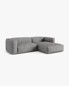 COLTAR MARTINA, GRI GRAFIT, 280 CM, DREAPTA, CU TAPITERIE DIN TEXTIL BOUCLE MONET, MICADONI - Img 2