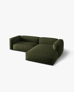 COLTAR MARTINA, VERDE, 280 CM, DREAPTA, CU TAPITERIE DIN TEXTIL STRUCTURAT BOSTON, MICADONI - Img 3