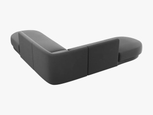 COLTAR MILEY, 5 LOCURI, 248 CM, GRI 14, TAPITERIE DIN CATIFEA, DESIGN DEOSEBIT - Img 3