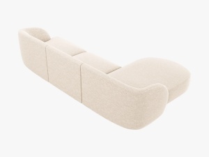 COLTAR MILEY STANGA, 4 LOCURI, 255 CM, BEJ DESCHIS DESCHIS 23, TAPITERIE CHENILLE, DESIGN DEOSEBIT - Img 4