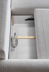 COLTAR, MODEL BESTSELLER, OLIVIO L, CREM DESCHIS, MATERIAL DE CALITATE BOUCLE, DESIGN DEOSEBIT - Img 6