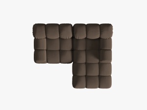 COLTAR MODULAR BELLIS, DREAPTA, 2 LOCURI, 191 CM, MARO 40, TAPITERIE DIN CATIFEA 3D, DESIGN DEOSEBIT, BESOLUX - Img 7