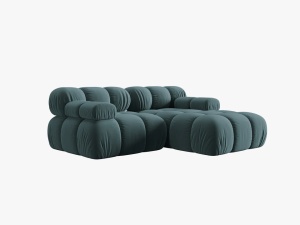 COLTAR MODULAR BELLIS, DREAPTA, 2 LOCURI, 191 CM, VERDE PETROL 87, TAPITERIE DIN CATIFEA, BESOLUX - Img 6
