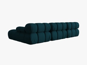 COLTAR MODULAR BELLIS, DREAPTA, 3 LOCURI, 285 CM, BLEUMARIN 87, TAPITERIE DIN CATIFEA 3D, DESIGN DEOSEBIT - Img 6