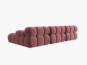 COLTAR MODULAR BELLIS, DREAPTA, 3 LOCURI, 285 CM, ROZ 63, TAPITERIE DIN CATIFEA, DESIGN DEOSEBIT - Img 5