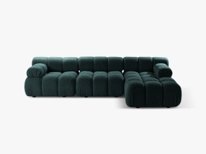 COLTAR MODULAR BELLIS, DREAPTA, 4 LOCURI, 282 CM, TAPITERIE BOUCLE, DIVERSE CULORI, DESIGN DEOSEBIT - Img 7