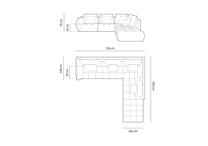 COLTAR MODULAR BLOOM DREAPTA, 4 LOCURI, 316 CM, DIVERSE CULORI SI MATERIALE, DESIGN DEOSEBIT - Img 16