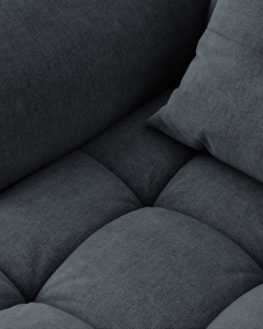 COLTAR MODULAR BLOOM, PE DREAPTA, ALBASTRU MARIN, 327 CM, CU TAPITERIE DIN TEXTIL STRUCTURAT WIND, MICADONI - Img 5