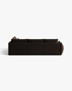 COLTAR MODULAR BLOOM, PE DREAPTA, MARO INCHIS, 316 CM, CU TAPITERIE DIN TEXTIL CATIFEA BLUVEL, MICADONI - Img 4