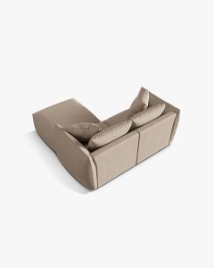 COLTAR MODULAR CHRIS, 220X100, NISPIU, CU TAPITERIE DIN TEXTIL STRUCTURAT LINS, MICADONI - Img 2