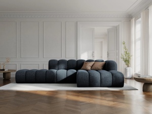 COLTAR MODULAR LUPIN, DREAPTA, 5 LOCURI, 294 CM, ALBASTRU ROYAL 86, TAPITERIE CHENILLE, DESIGN DEOSEBIT