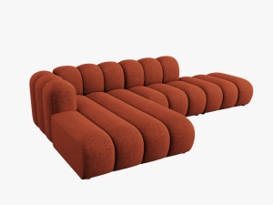 COLTAR MODULAR LUPIN, STANGA, 5 LOCURI, 294 CM, SCORTISOARA 44, TAPITERIE CHENILLE, DESIGN DEOSEBIT - Img 4