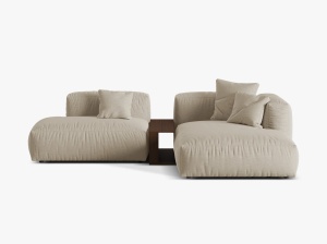 COLTAR MODULAR MARTINA DREAPTA, 2 LOCURI, 285 CM, DIVERSE CULORI SI MATERIALE, DESIGN DEOSEBIT - Img 2