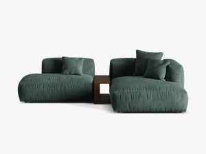 COLTAR MODULAR MARTINA DREAPTA, 2 LOCURI, 285 CM, DIVERSE CULORI SI MATERIALE, DESIGN DEOSEBIT - Img 12