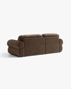 COLTAR MODULAR, OPHELIA, CIOCOLATIU, PE DREAPTA, 236 CM, CU TAPITERIE DIN TEXTIL CATIFEA VENUS, MICADONI - Img 4