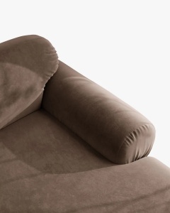 COLTAR MODULAR, OPHELIA, CIOCOLATIU, PE DREAPTA, 289 CM, CU TAPITERIE DIN TEXTIL CATIFEA VENUS, MICADONI - Img 5