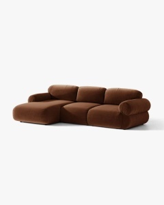 COLTAR MODULAR, OPHELIA, MARO, PE STANGA, 297 CM, CU TAPITERIE DIN TEXTIL CATIFEA VENUS, MICADONI - Img 2