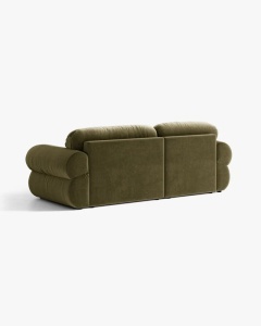 COLTAR MODULAR, OPHELIA, VERDE, PE DREAPTA, 236 CM, CU TAPITERIE DIN TEXTIL CATIFEA VENUS, MICADONI - Img 4