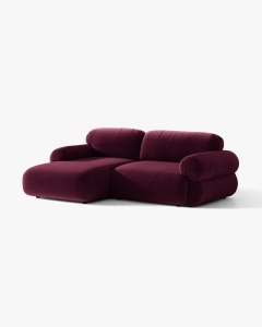 COLTAR MODULAR, OPHELIA, VISINIU, PE STANGA, 236 CM, CU TAPITERIE DIN TEXTIL CATIFEA VENUS, MICADONI - Img 2