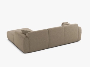 COLTAR MOLINO, 225 CM, PE DREAPTA, BEJ INCHIS, CU TAPITERIE DIN TEXTIL CHENILLE EDEN, MICADONI - Img 3