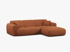 COLTAR MOLINO, 225 CM, PE DREAPTA, CARAMIZIU, CU TAPITERIE DIN TEXTIL CHENILLE EDEN, MICADONI - Img 2