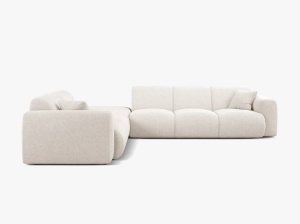 COLTAR MOLINO, 315 CM, PE STANGA, BEJ DESCHIS, CU TAPITERIE DIN TEXTIL CHENILLE EDEN, MICADONI - Img 2