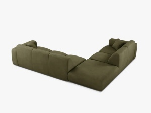 COLTAR MOLINO, 315 CM, PE STANGA, VERDE DESCHIS, CU TAPITERIE DIN TEXTIL CHENILLE REBEL, MICADONI - Img 3