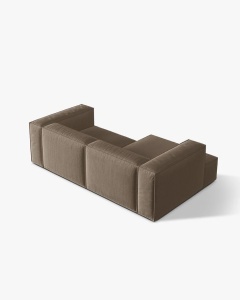 COLTAR NURIA, PE STANGA, CAPPUCCINO, 252X147 CM, TAPITAT CU TAPITERIE DIN TEXTIL STRUCTURAT LIBERTY, MICADONI - Img 4