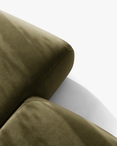 COLTAR PANORAMIC MODULAR, OPHELIA, VERDE, PE STANGA, 370 CM, CU TAPITERIE DIN TEXTIL CATIFEA VENUS, MICADONI - Img 5