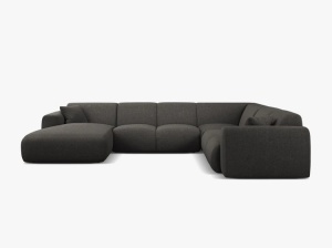 COLTAR PANORAMIC MOLINO, PE DREAPTA, GRI INCHIS, 326 CM, , CU TAPITERIE DIN TEXTIL CHENILLE EDEN, MICADONI - Img 2