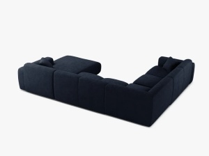 COLTAR PANORAMIC MOLINO, PE STANGA, ALBASTRU INCHIS, 326 CM, , CU TAPITERIE DIN TEXTIL BOUCLE BALOO, MICADONI - Img 3