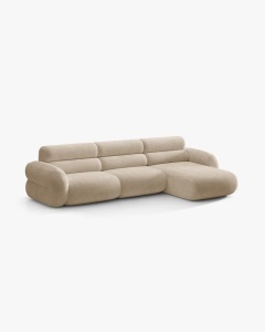 COLTAR PE DREAPTA, NEO, BEJ INCHIS, 305X165 CM, TAPITAT CU TAPITERIE DIN TEXTIL CHENILLE GOLD, MICADONI - Img 2