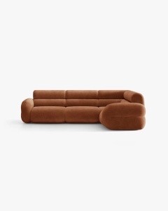 COLTAR PE DREAPTA NEO, CARAMIZIU, 295X210 CM, TAPITAT CU TAPITERIE DIN TEXTIL CHENILLE GOLD, MICADONI