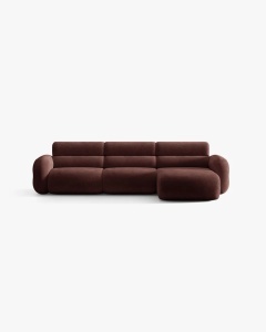 COLTAR PE DREAPTA, NEO, LEMN DE CIRES, 305X165 CM, TAPITAT CU TAPITERIE DIN TEXTIL CHENILLE GOLD, MICADONI