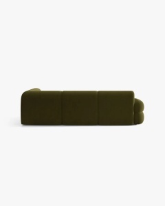 COLTAR PE DREAPTA NEO, VERDE MASLINIU INCHIS, 295X210 CM, TAPITAT CU TAPITERIE DIN TEXTIL BOUCLE BALOO, MICADONI - Img 4