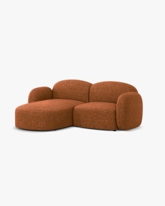COLTAR PE STANGA, BLAIR, 194X 95, CARAMIZIU, CU TAPITERIE DIN TEXTIL CHENILLE EDEN, MICADONI