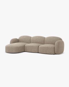 COLTAR PE STANGA, BLAIR, 274X 95, BEJ INCHIS, CU TAPITERIE DIN TEXTIL CHENILLE EDEN, MICADONI - Img 3