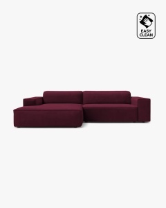 COLTAR PE STANGA, CU 3 LOCURI JODIE, 224X162 CM, ADANCIME SCAUN 62 CM, VISINIU,, TAPITAT CU TAPITERIE DIN TEXTIL CATIFEA VENUS, MICADONI