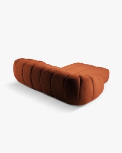 COLTAR PE STANGA DIANA, CARAMIZIU, 294X182 CM, TAPITAT CU TAPITERIE DIN TEXTIL STRUCTURAT BUBBLE MICADONI - Img 2