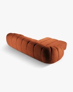 COLTAR PE STANGA DIANA, SCORTISOARA, 334X182 CM, TAPITAT CU TAPITERIE DIN TEXTIL STRUCTURAT BUBBLE, MICADONI - Img 3