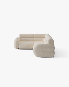 COLTAR PE STANGA NEO, BEJ DESCHIS, 295X210 CM, TAPITAT CU TAPITERIE DIN TEXTIL CHENILLE SILENCIO, MICADONI - Img 3