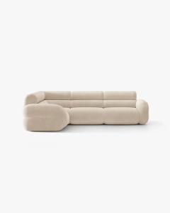 COLTAR PE STANGA NEO, BEJ DESCHIS, 295X210 CM, TAPITAT CU TAPITERIE DIN TEXTIL CHENILLE GOLD, MICADONI