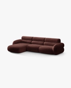COLTAR PE STANGA, NEO, LEMN DE CIRES, 305X165 CM, TAPITAT CU TAPITERIE DIN TEXTIL CHENILLE GOLD, MICADONI - Img 2