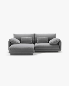 COLTAR PE STANGA, TORINO, 220X170, GRI, CU TAPITERIE DIN TEXTIL CATIFEA CASINO, MICADONI