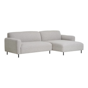 COLTAR SALVADOR 265CM, DIN LEMN SI TEXTIL BOUCLE, DREAPTA, CULOARE GRI DESCHIS, HOUSE NORDIC - Img 3